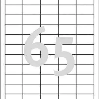 Etykiety samoprzylepne 38x21.2mm uniwersalne trwałe 3666 białe 100ark*65szt
