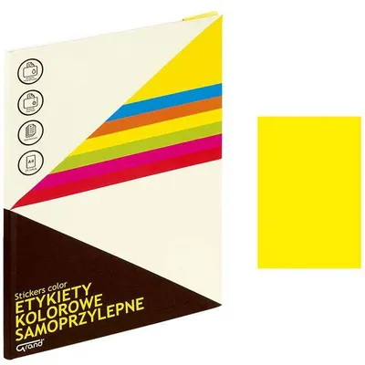 Etykiety samoprzylepne 210x297mm Grand 150-1065 żółte 25ark