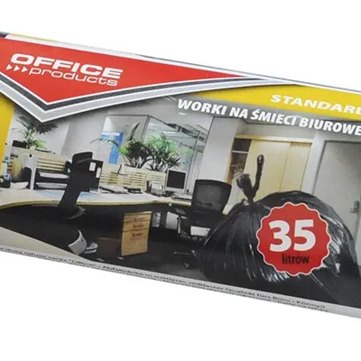 Worki na śmieci hdpe OFFICE PRODUCTS czarne 35l 50szt.