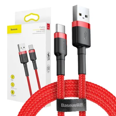 Kabel usb do usb-c Baseus cafule 2a 3m (czerwony)