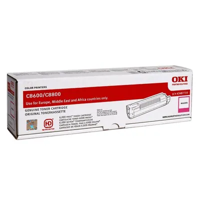 Toner oryginalny OKI c8600-tmtypc 43487710 magenta 6000 stron