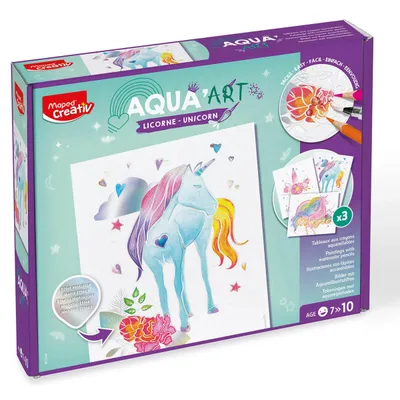 Obrazy akwarelowe Maped Creativ aqua art motyw jednorożec