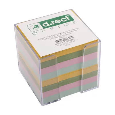 Kostka biurowa w pojemniku 85x85x80 D.RECT mix kolorów