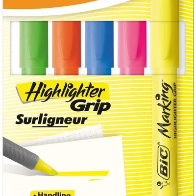 Zakreślacz BIC highlighter grip 896055 mix*5 1.6-3.3mm 5szt
