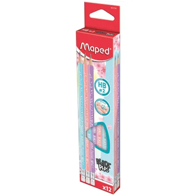 Ołówek z gumką MAPED black’peps pastel hb