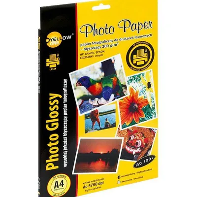 Papier fotograficzny błyszczący dwustronny Yellow One l4g200 laser 150-1378 a4 200g 20ark