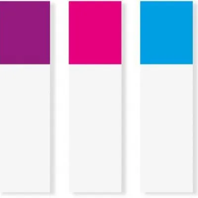 Zakładki indeksujące foliowe 11,9x43,1mm 3M post-it® 683-5cb mix*5 5*20szt