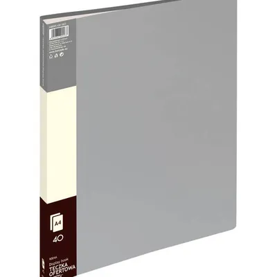 Album ofertowy a4 Grand 9004 120-1823 szary pvc 40 kieszeni