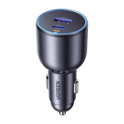 Ładowarka samochodowa UGREEN ec701, usb + usb-c, 63w (czarna)