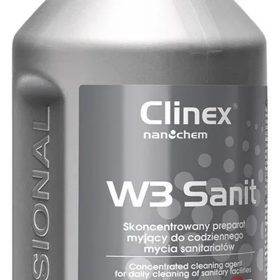 Preparat do mycia sanitariatów i łazienek CLINEX w3 santi 1l