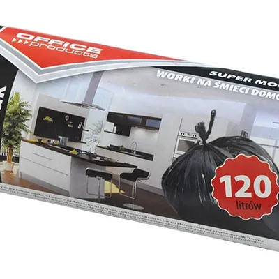 Worki na śmieci ldpe OFFICE PRODUCTS czarne 120l 10szt.