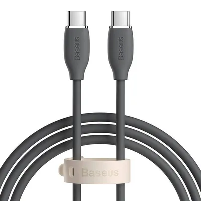 Kabel usb-c do usb-c Baseus jelly, 100w, 1,2m (czarny)
