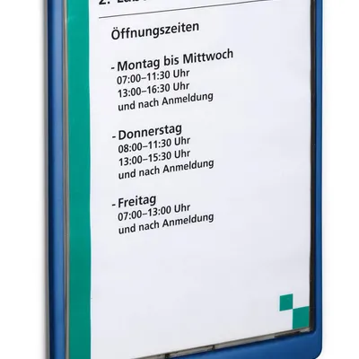 Tabliczka informacyjna pionowa a4 DURABLE click sign 486707 granatowa