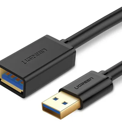 Kabel usb 3.0, usb-a męski do usb-a żeński przedłużający UGREEN us129 2m (czarny)