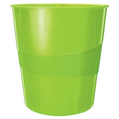 Kosz na śmieci 15l LEITZ wow 52781054 zielony metaliczny