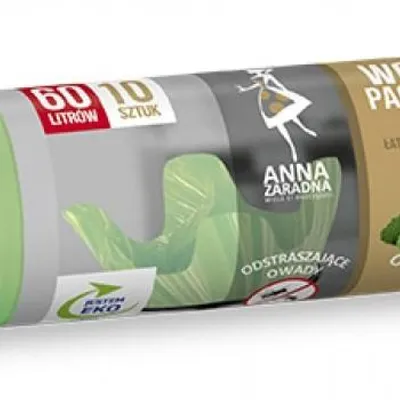 Worki z uszami zapach miętowy ANNA ZARADNA zielone 60l 10szt