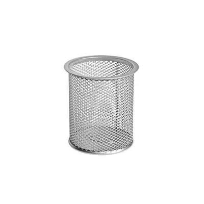Przybornik na długopisy Ø79mm FOROFIS 91301 srebrny metalowy