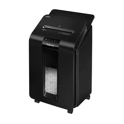 Niszczarka a4 Fellowes 100m automax 4629201 czarna 100krt ścinki 4x10mm 23 litry