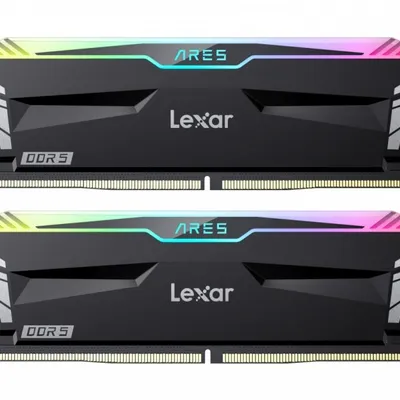 Lexar pamięć ddr5 ares rgb gaming 32gb(2*16gb)/7200 czarna