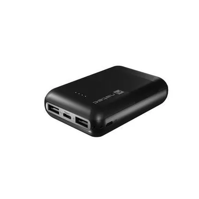 Natec powerbank trevi compact 10000mah 2x usb + usb-c czarny