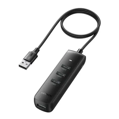 Adapter 4w1 UGREEN cm416 hub usb do 4x usb 0.25m (czarny)