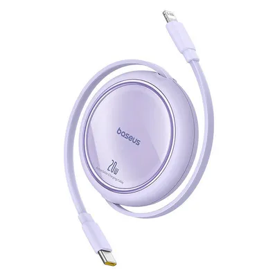 Kabel usb Baseus free2pull usb-c do ip 20w 1m (fioletowy)