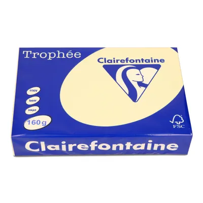Papier ksero kolor a4 TROPHEE kremowy 160g 250 ark