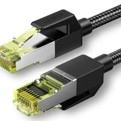 Ugreen nw150 kabel sieciowy w oplocie, ethernet rj45, cat.7, f/ftp, 1.5m (czarny)