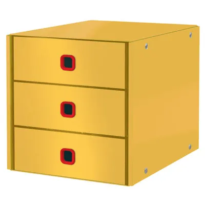 Pojemnik z szufladami 286x358x282mm LEITZ click & store cosy 53680019 ciepły żółty 3 szuflady