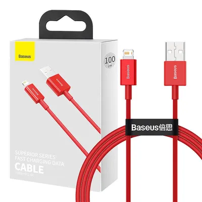 Kabel usb do lightning Baseus superior series, 2.4a, 1m (czerwony)