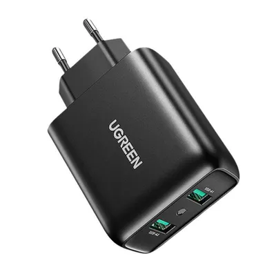 Ładowarka sieciowa UGREEN cd161 2xusb-a, 18w, pd3.0, eu (czarny)