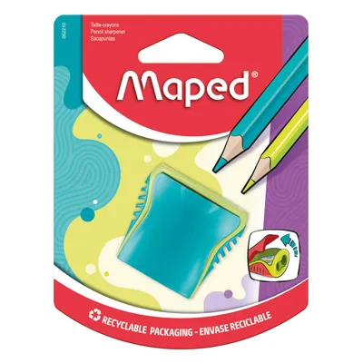 Temperówka MAPED boogy z pojemnikiem 2 otwory mix kolorów