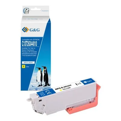 G&g kompatybilny ink / tusz z c13t26344012, yellow, np-r-2634y, dla epson expression premium xp-800, xp-700, xp-600