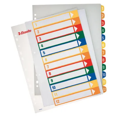Przekładki 1-12 a4 maxi ESSELTE 100214 mix pp