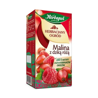 Herbata malina z dziką różą HERBAPOL herbaciany ogród 20 torebek