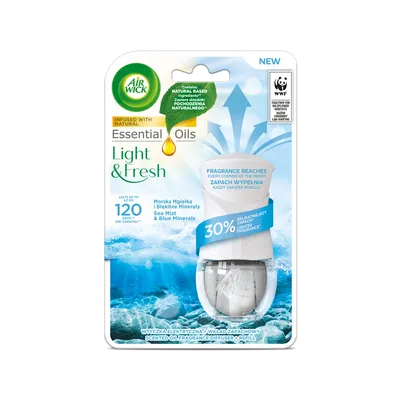 Odświeżacz powietrza urządzenie + wkład air wick electric morska mgiełka i błękitne minerały 19ml