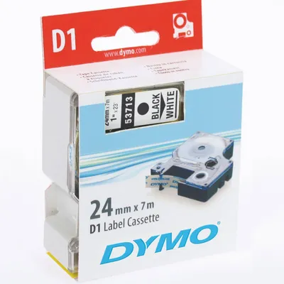 Tasiemka oryginalna kolor nadruku: czarny/kolor tła: białe DYMO s0720930/53713 24mm x 7 m