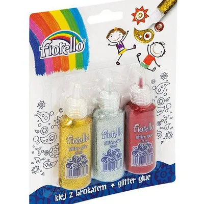 Klej brokatowy Fiorello 170-2230 mix kolorów 3x20ml