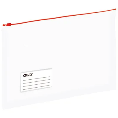 Teczka na suwak strunowa a4 Grand ec011b 120-1787 przezroczysta pp