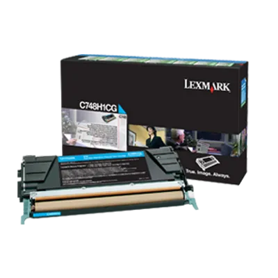 Toner oryginalny LEXMARK c748h1cg cyan 10000 stron