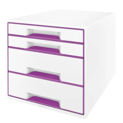Pojemnik z szufladami 287x363x270mm LEITZ wow cube 52132062 fioletowy 4 szuflady