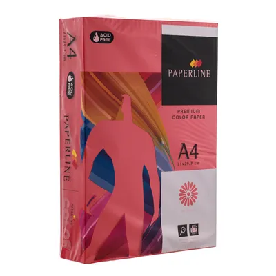 Papier ksero kolor a4 PAPERLINE czerwony intensywny 80g 500 ark