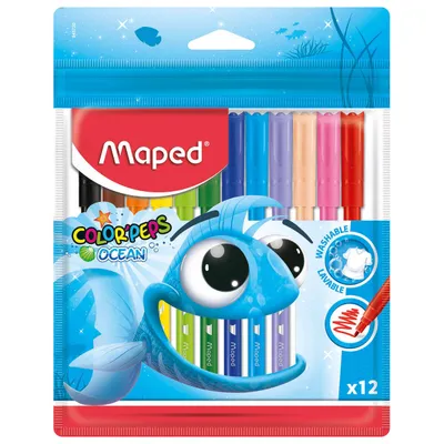 Flamastry MAPED colorpeps ocean 18 szt zip etui
