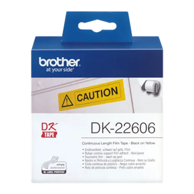 Tasiemka oryginalna czarny/żółte BROTHER dk22606 62mm x 15.24 m