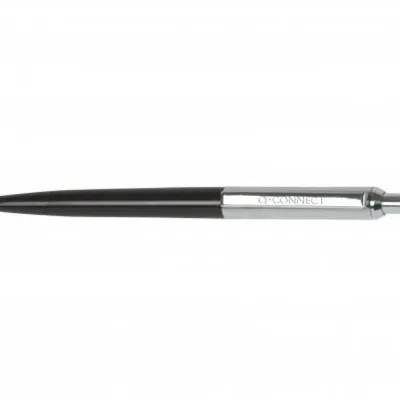 Długopis automatyczny Q-Connect prestige niebieski 0.7mm czarno/srebrna obudowa
