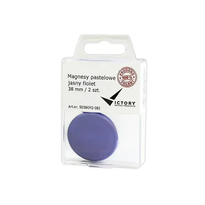 Magnesy 38mm VICTORY OFFICE PRODUCTS 5038km2-081 pastelowe jasnofioletowe 2szt