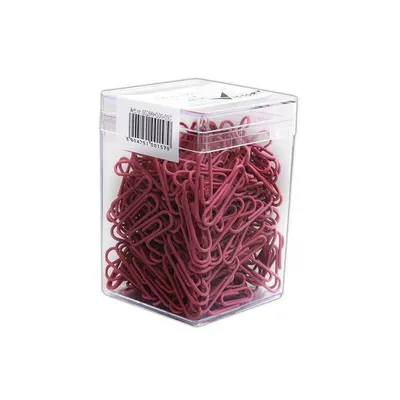 Spinacze okrągłe 28mm VICTORY OFFICE PRODUCTS 60286h300-093 pastelowe ciemnoróżowe metalowe powlekane w pojemniku plastikowym 300szt