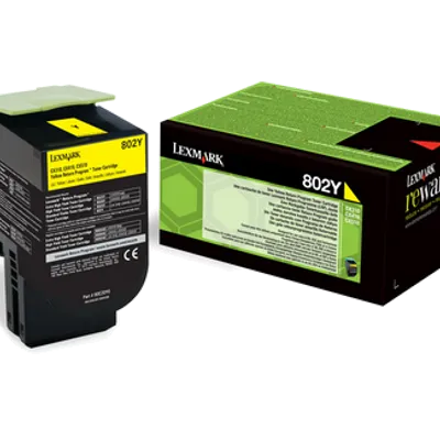Toner oryginalny LEXMARK 80c20y0 yellow 1000 stron