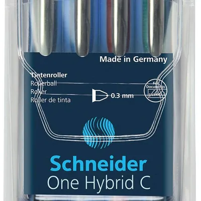 Pióro kulkowe SCHNEIDER one hybrid c 0 mix kolorów 0.3mm 4szt