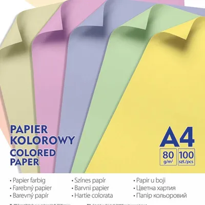 Papier kolorowy a4 80g GIMBOO mix pastelowy 100ark